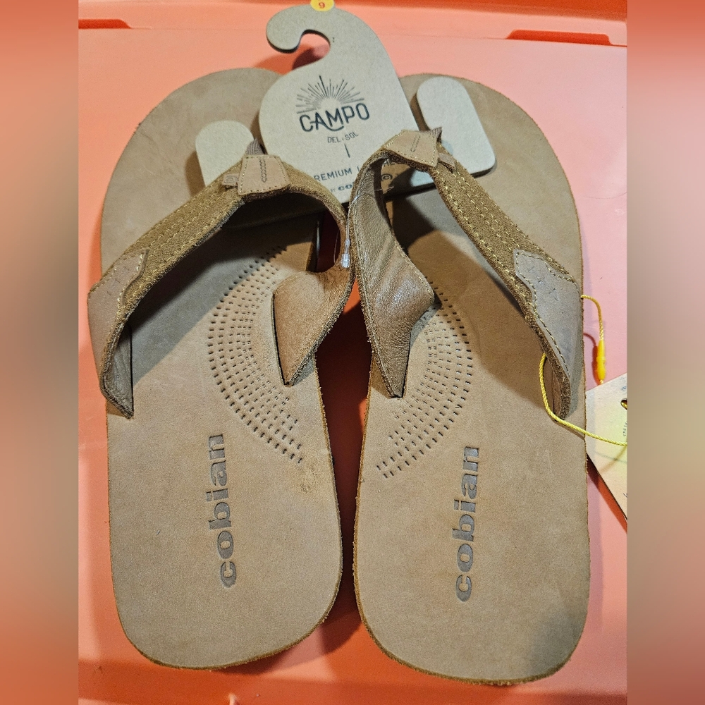 Cobian CAMPO DEL SOL Mens Lazo Sandals: TAN: NEW WITH TAGS: SIZE 9